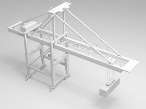 crane port 3D-Modell
