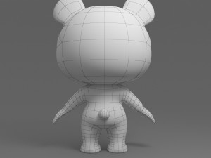 cartoon bear 3D Model