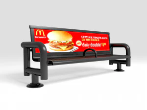 Bus station seat 3D Model