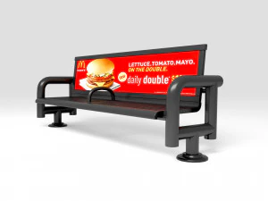 Bus station seat 3D Model