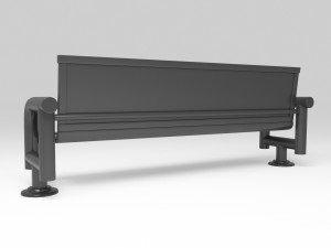 Bus station seat Modello 3D