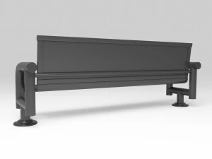 Bus station seat 3D Model