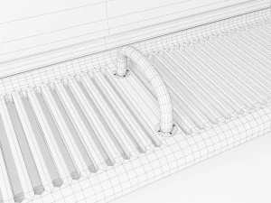 Bus station seat 3D Model