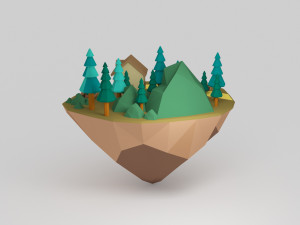 Low poly worlds 3D Model