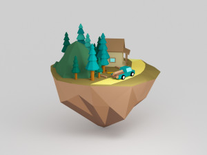 Low poly worlds 3D Model