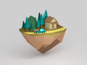 Mondi low poly Modello 3D