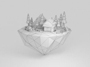 Low poly worlds 3D Model