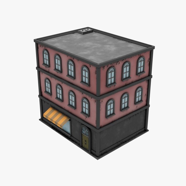 Building 3D मॉडल .c4d .max .obj .3ds .fbx .stl .blend 