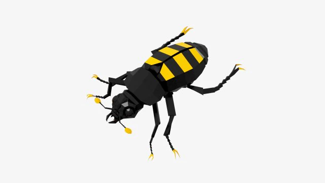 Bug low poly 3D Model .c4d .max .obj .3ds .fbx .stl .blend 