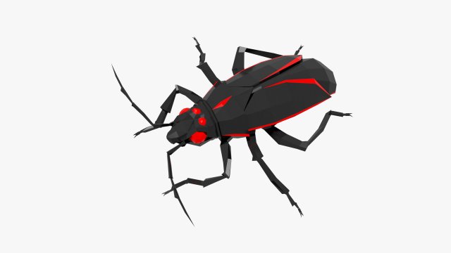 Bug low poly 3D 模型 .c4d .max .obj .3ds .fbx .stl .blend 