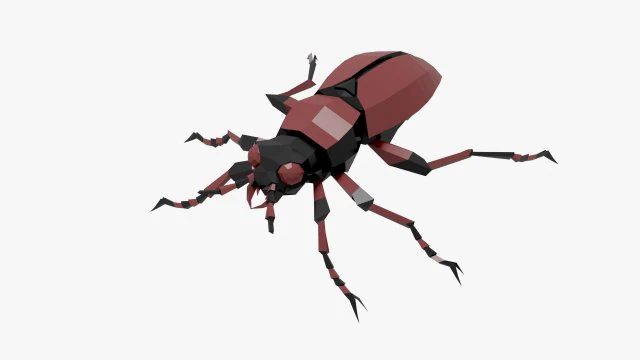Bug low poly 3D Model .c4d .max .obj .3ds .fbx .stl .blend