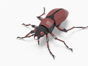 Bug low poly 3D मॉडल