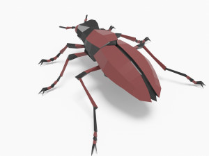 Bug low poly 3D मॉडल