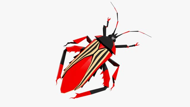 Bug low poly 3D Model .c4d .max .obj .3ds .fbx .stl .blend 