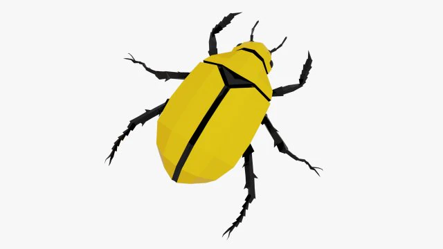 Bug low poly 3D Model .c4d .max .obj .3ds .fbx .stl .blend 