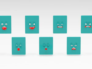 Cartoon facial 3D Model