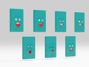 Cartoon facial 3D-Modell