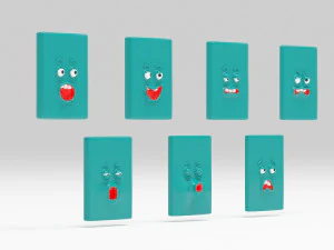 Cartoon facial 3D Model
