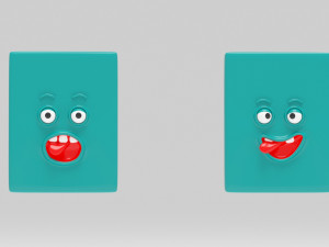 Cartoon facial 3D-Modell