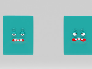 Cartoon facial 3D-Modell