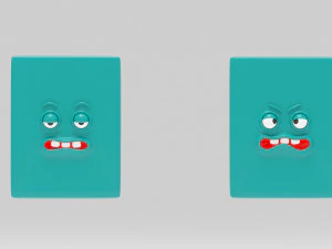 Cartoon facial 3D Model