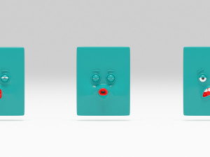 Cartoon facial 3D-Modell