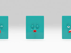 Cartoon facial 3D Model