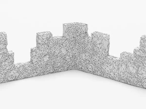 Wall print low poly 3D Model
