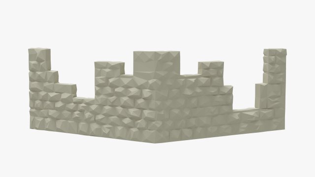 Wall print low poly Model 3D .c4d .max .obj .3ds .fbx .stl .blend 