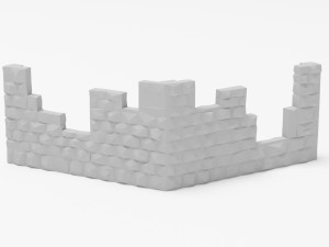 Wall print low poly Model 3D