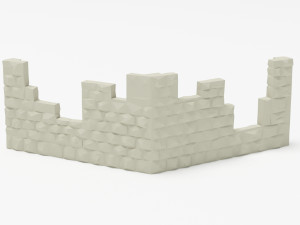 Wall print low poly Model 3D