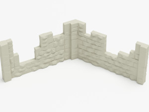 Wall print low poly Model 3D