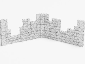 Wall print low poly Model 3D