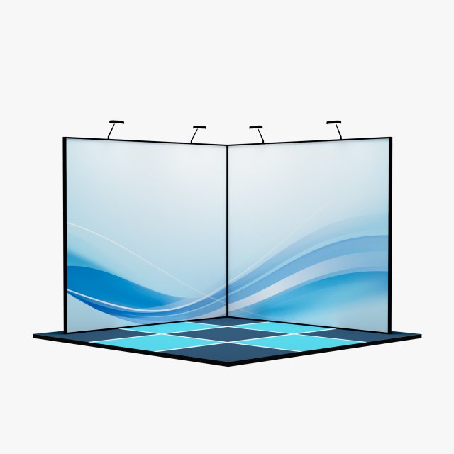 Booth display 3D 모델 .c4d .max .obj .3ds .fbx .stl .blend 
