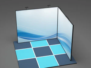 Exibi&ccedil;&atilde;o de estande Modelo 3D