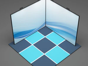 Exibi&ccedil;&atilde;o de estande Modelo 3D