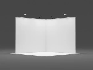 Exibi&ccedil;&atilde;o de estande Modelo 3D