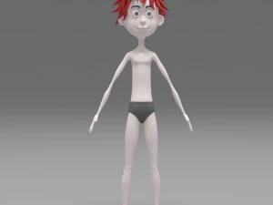 Character boy cartoon 3D Model