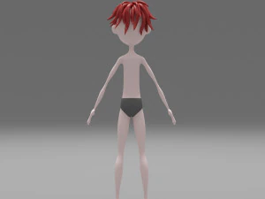 Character boy cartoon 3D Model