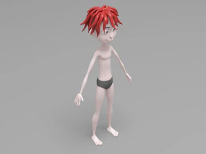 Character boy cartoon 3D Model