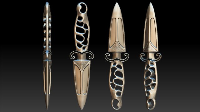 Knife Model do druku 3D .c4d .max .obj .3ds .fbx .stl .blend 