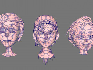 Head cartoon Model 3D