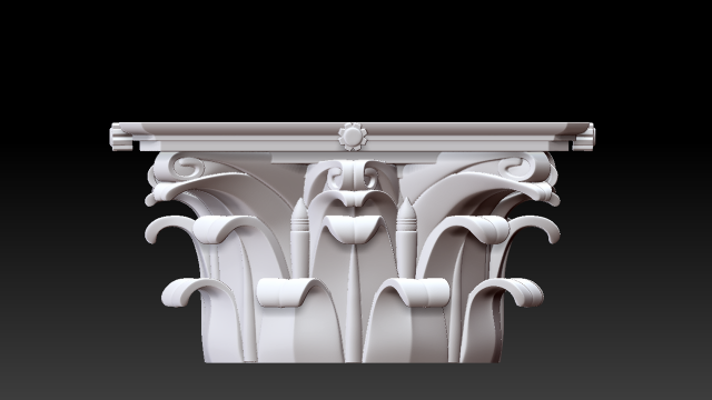 Column Head 3D Baskı Modeli .c4d .max .obj .3ds .fbx .stl .blend 