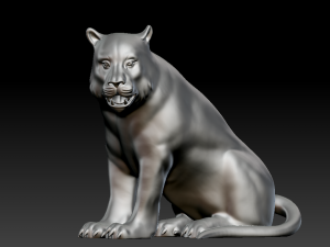 Tiger Statue 3D-printmodel