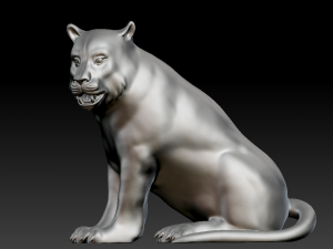 Tiger Statue Model do druku 3D