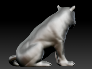 Tiger Statue Model do druku 3D