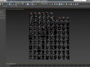 96 Hairstyles 3D Model