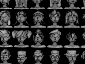 96 Hairstyles 3D Model