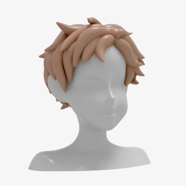 Hairstyles boy 3D Модель .c4d .max .obj .3ds .fbx .stl .blend 
