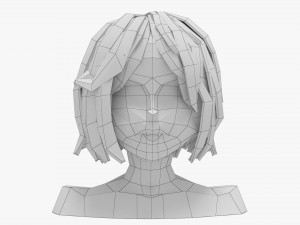 Hairstyles girl Model 3D
